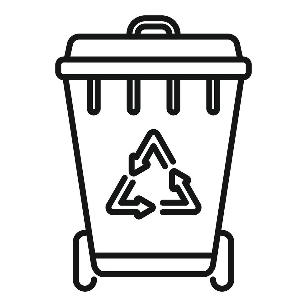 riciclare spazzatura Borsa icona schema vettore. spazzatura cibo vettore