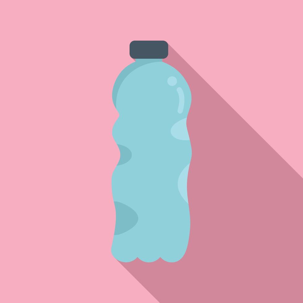 plastica bottiglia rifiuto icona piatto vettore. spazzatura cibo vettore