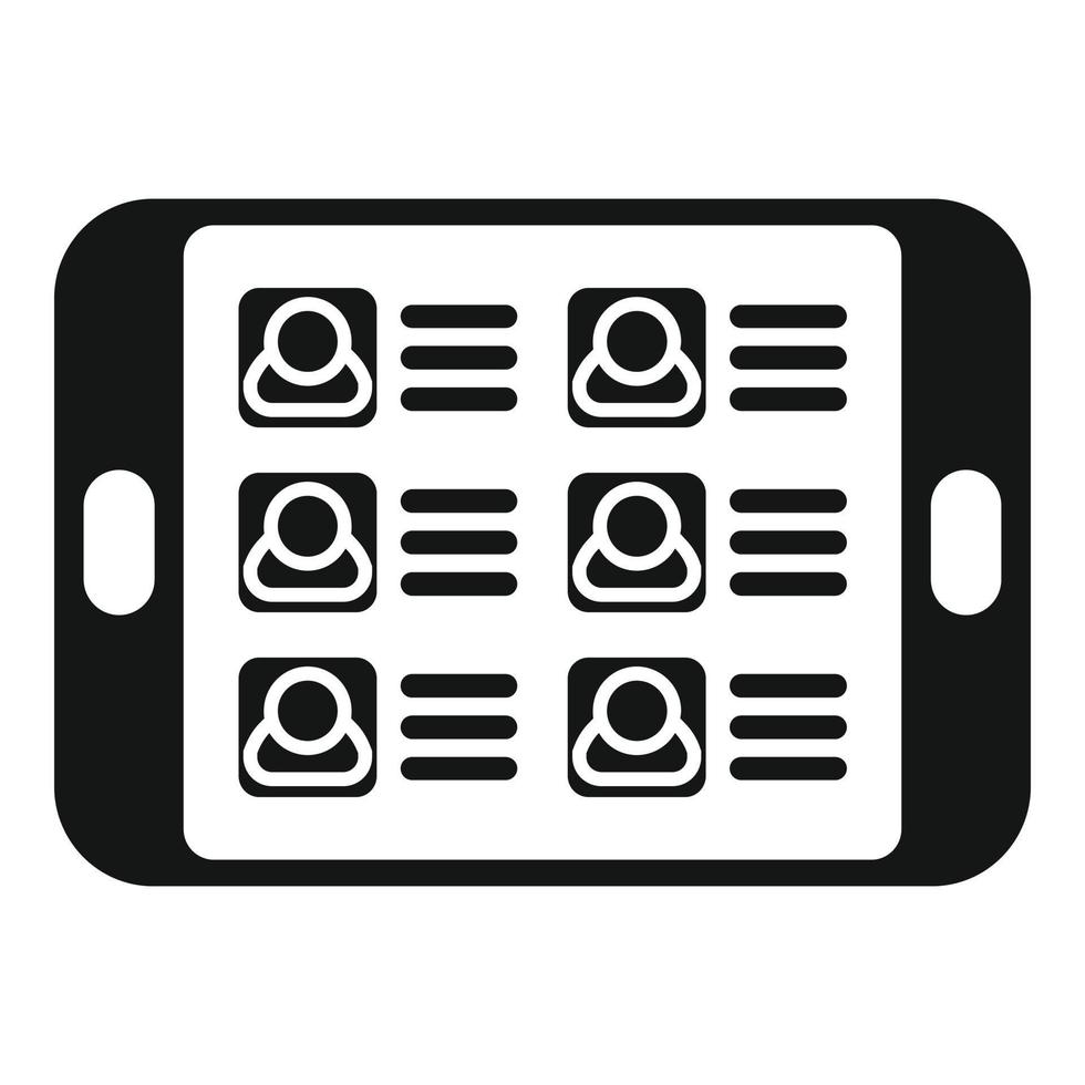 tavoletta Banca dati icona semplice vettore. piattaforma accesso vettore