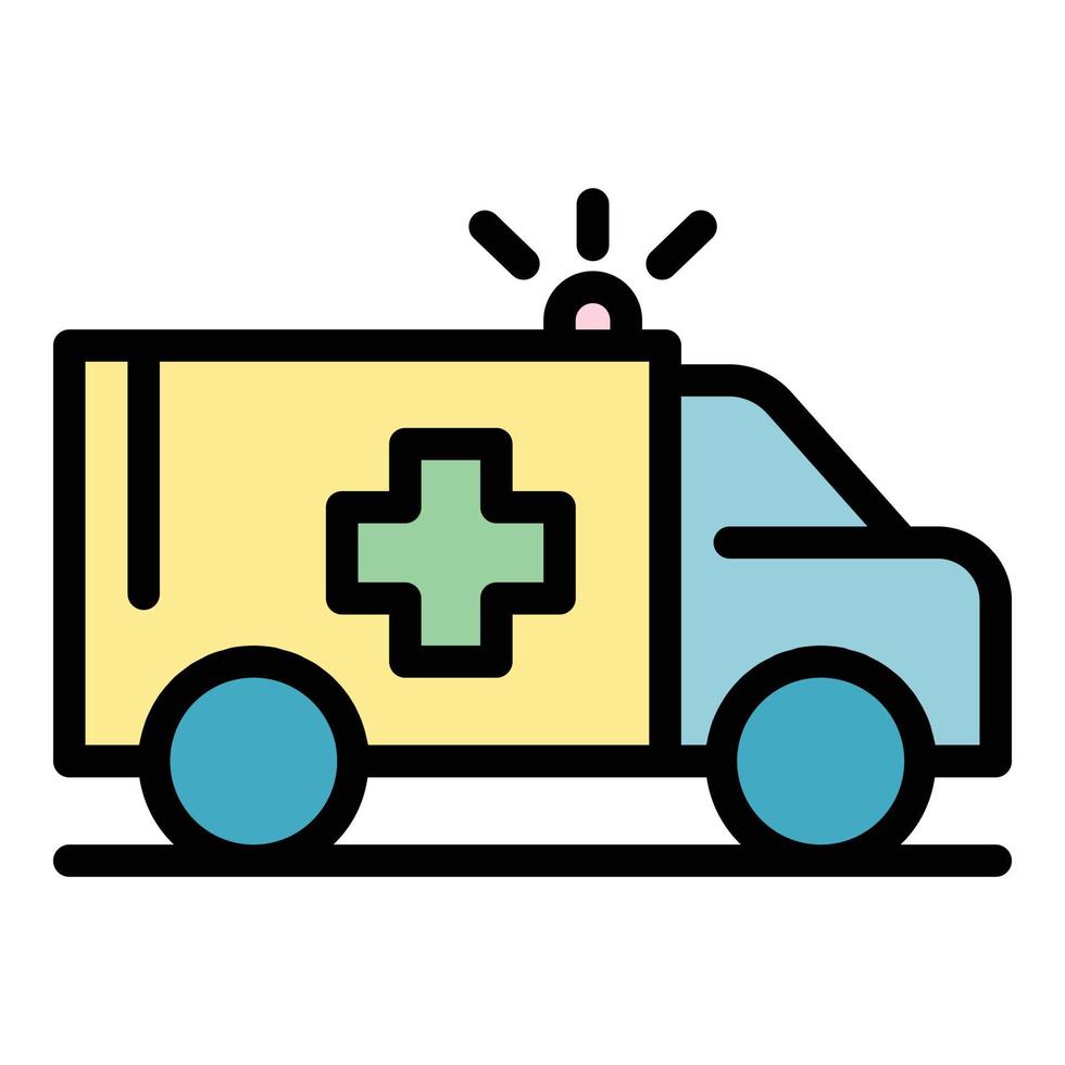 ambulanza auto icona colore schema vettore