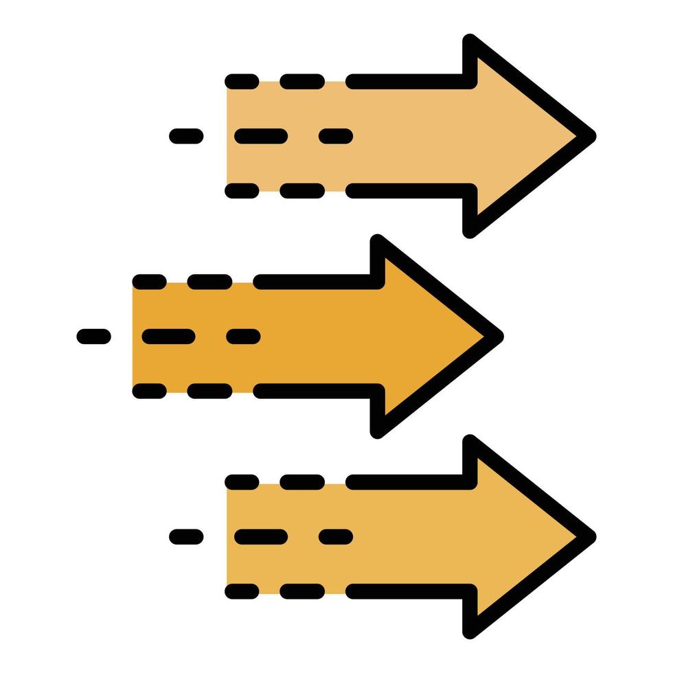 tre frecce icona colore schema vettore