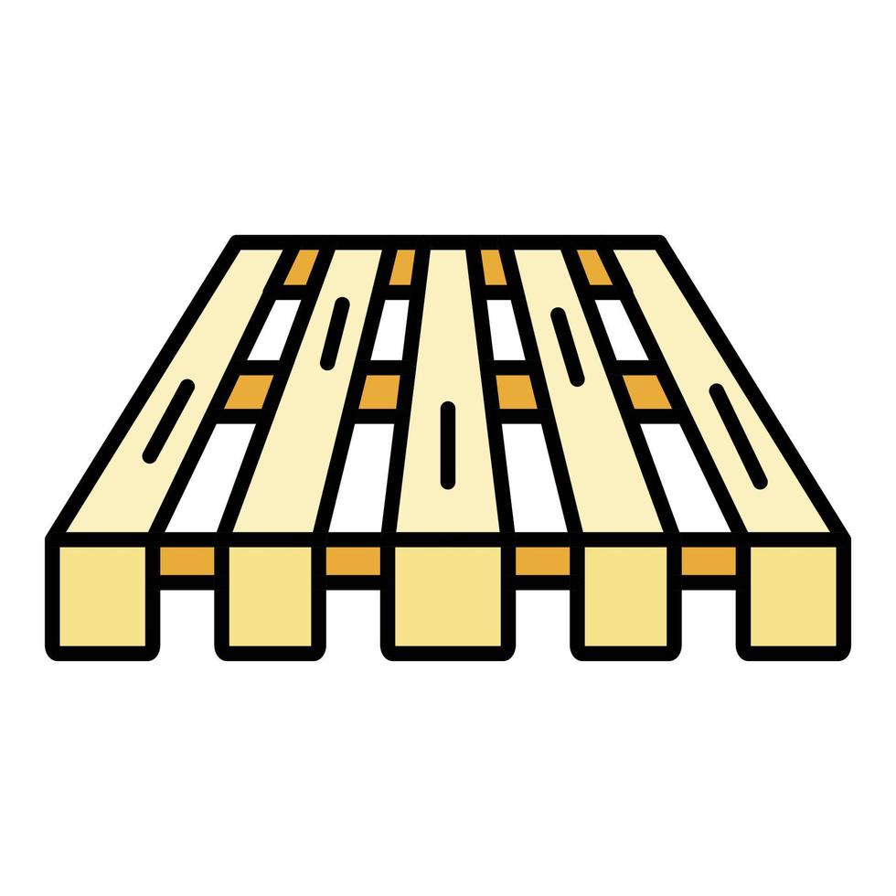 legna pallet icona colore schema vettore