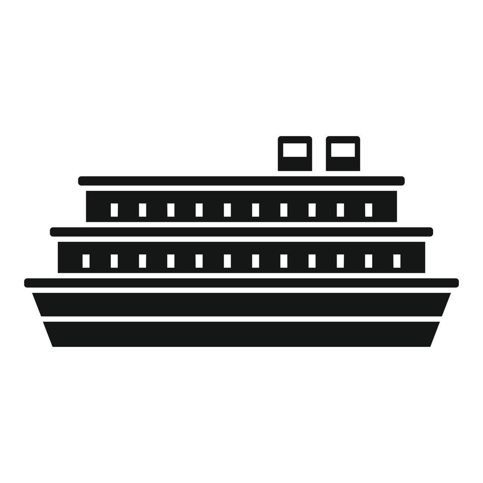 traghetto icona semplice vettore. nave fiume vettore