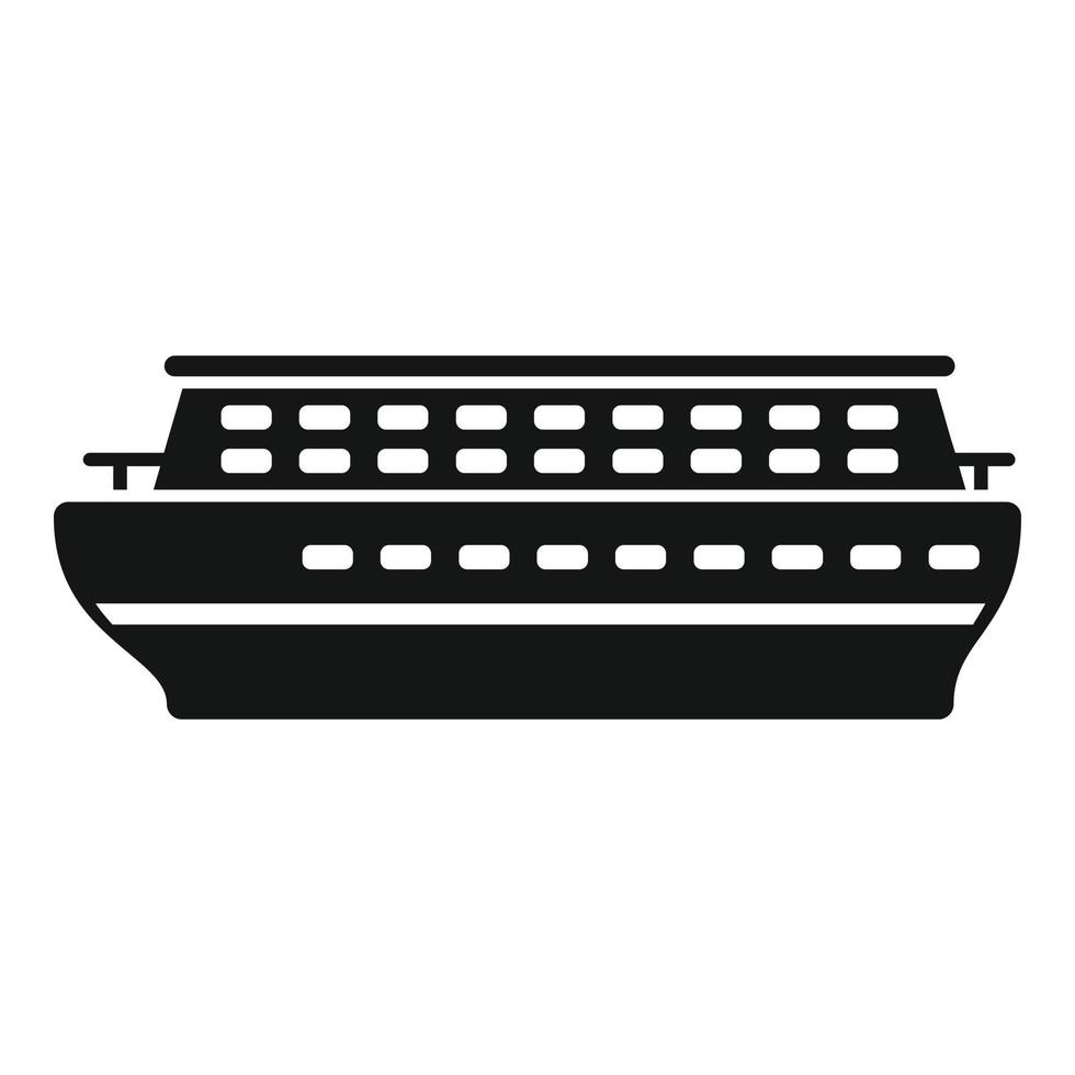 traghetto icona semplice vettore. fiume nave vettore