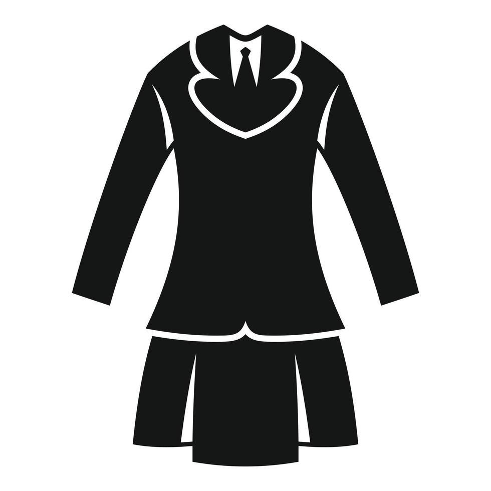 ragazza uniforme icona semplice vettore. moda completo da uomo vettore