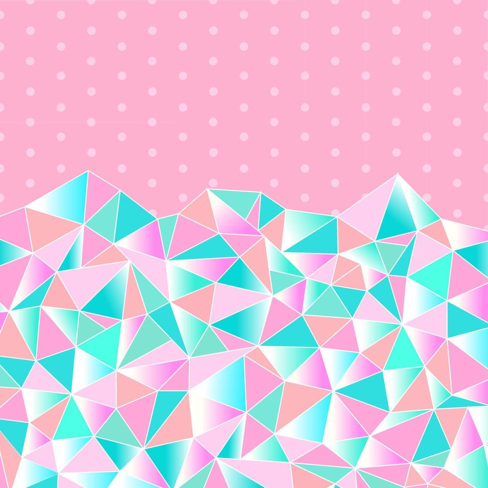 carino sfondo per un' Principessa con cristalli. multicolore triangoli Femminile modello. vettore illustrazione
