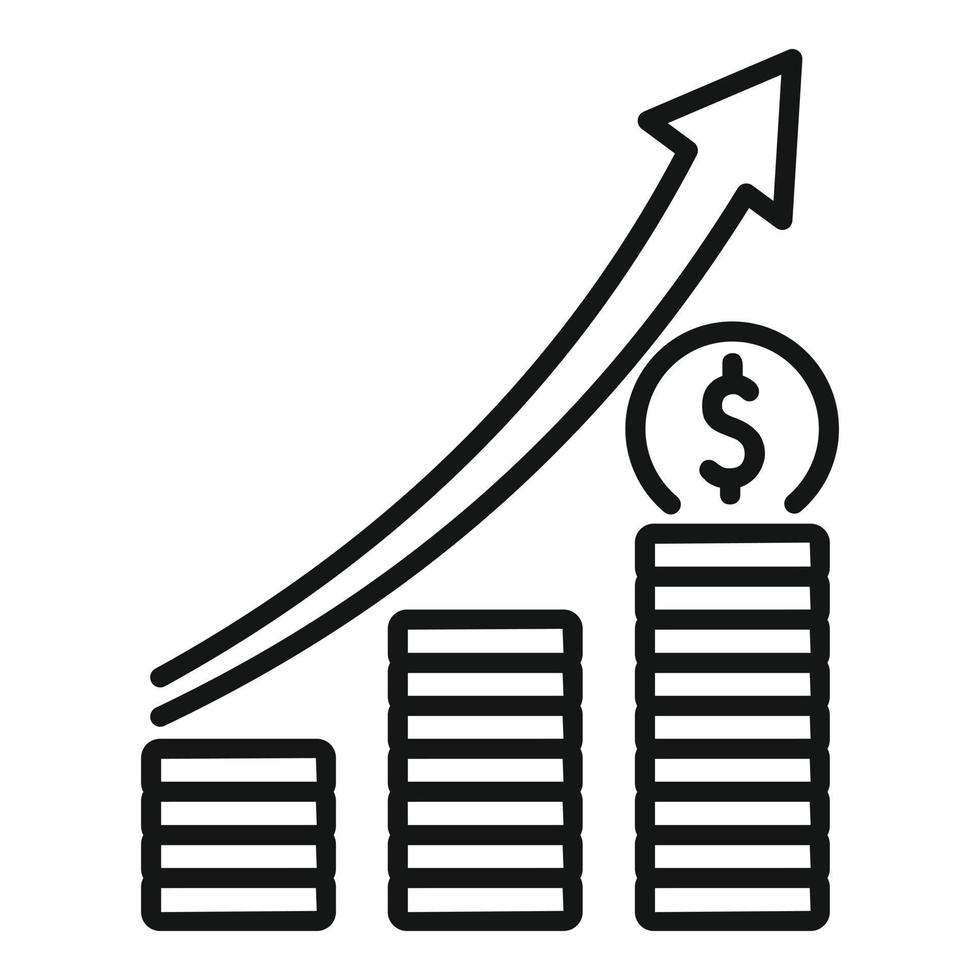 crescere monetizzare icona schema vettore. mobile strategia vettore