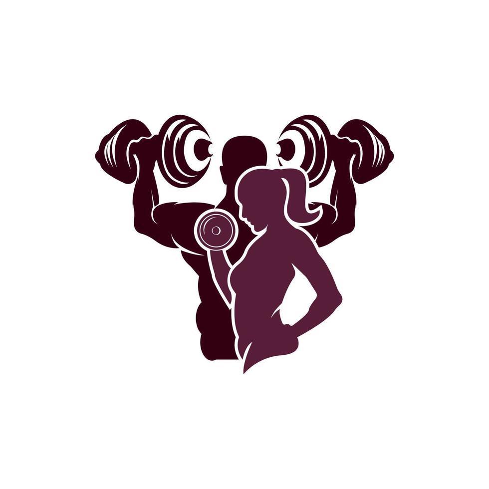 fitness e sollevamento pesi logo, vettore illustrazione simbolo