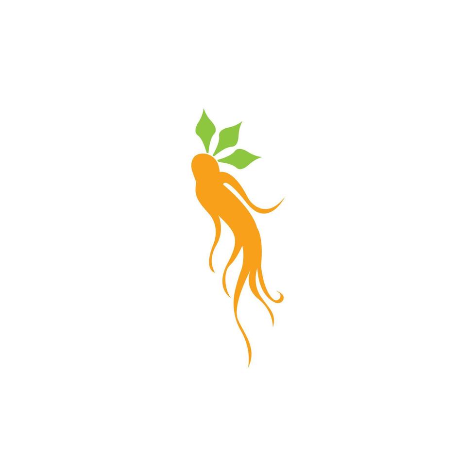 ginseng icona vettore illustrazione design logo