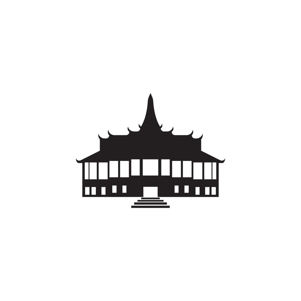 pagoda tempio icona logo vettore design