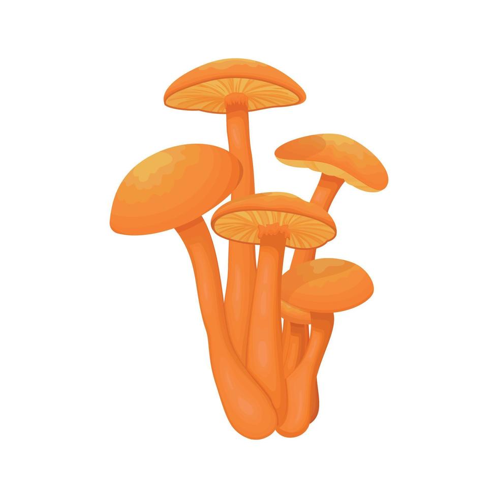 vettore illustrazione ciuffo di zolfo. disegno di funghi. voluminoso fungo.