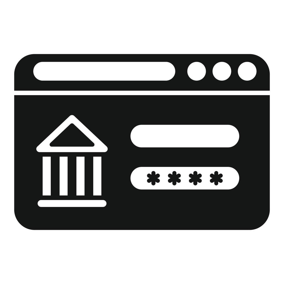 ragnatela bancario icona semplice vettore. pagamento servizio vettore