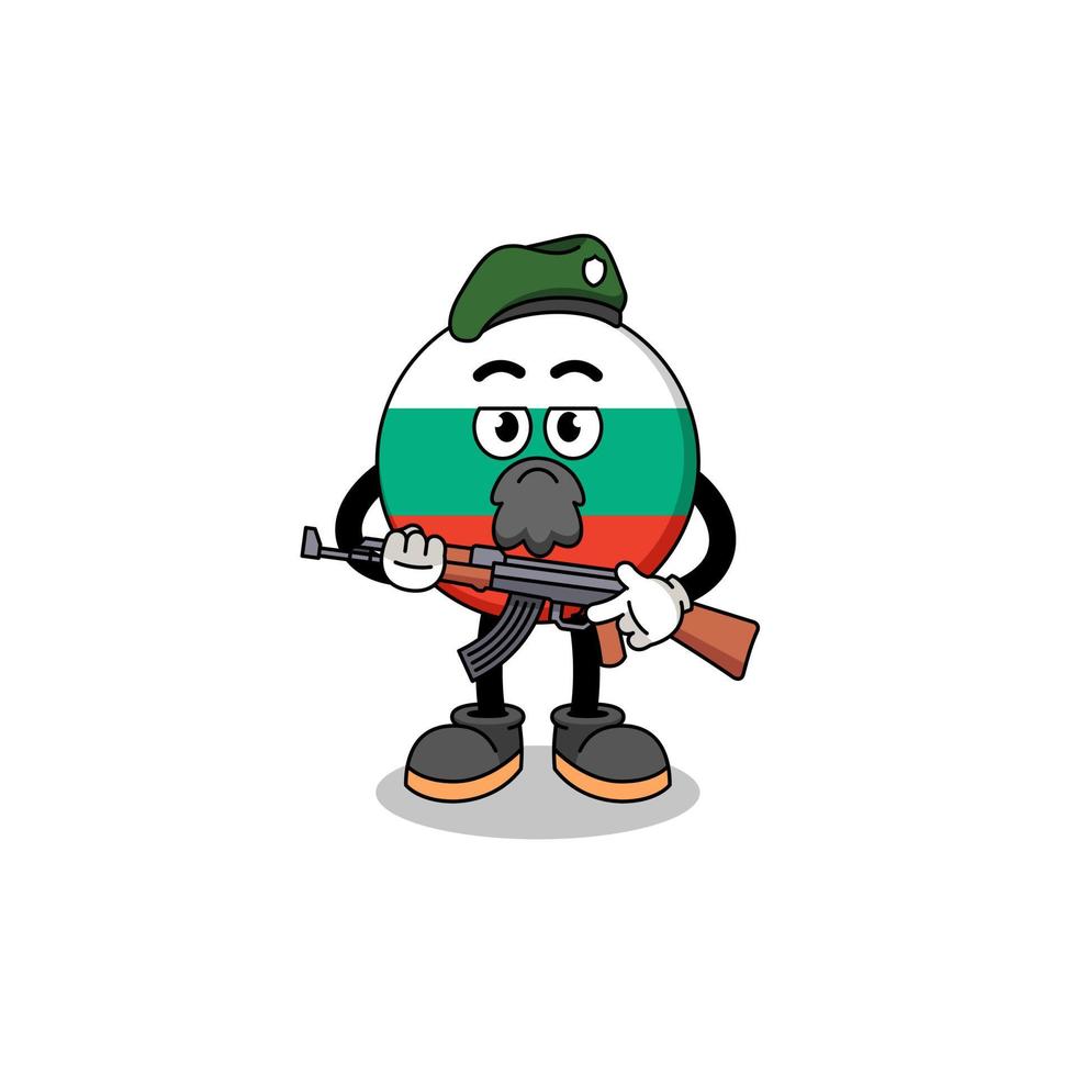 personaggio cartone animato di Bulgaria bandiera come un' speciale vigore vettore