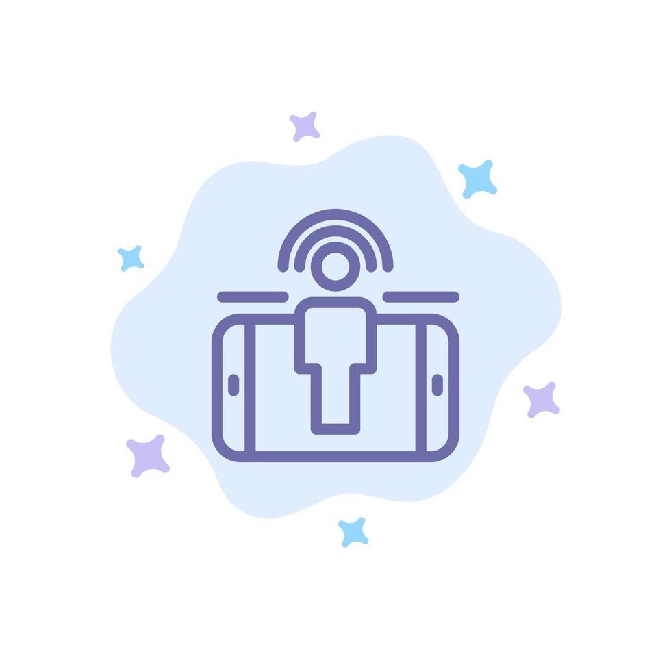 Fidanzamento utente utente Fidanzamento marketing blu icona su astratto nube sfondo vettore