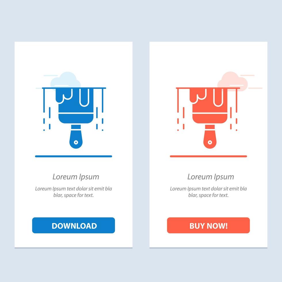spazzola costruzione dipingere blu e rosso Scarica e acquistare adesso ragnatela aggeggio carta modello vettore