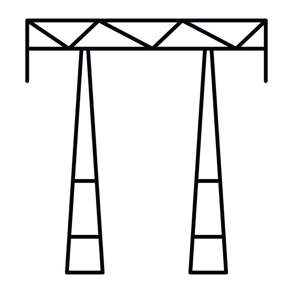 AC elettrico Torre icona, schema stile vettore