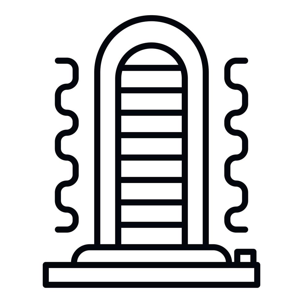 riscaldatore icona, schema stile vettore