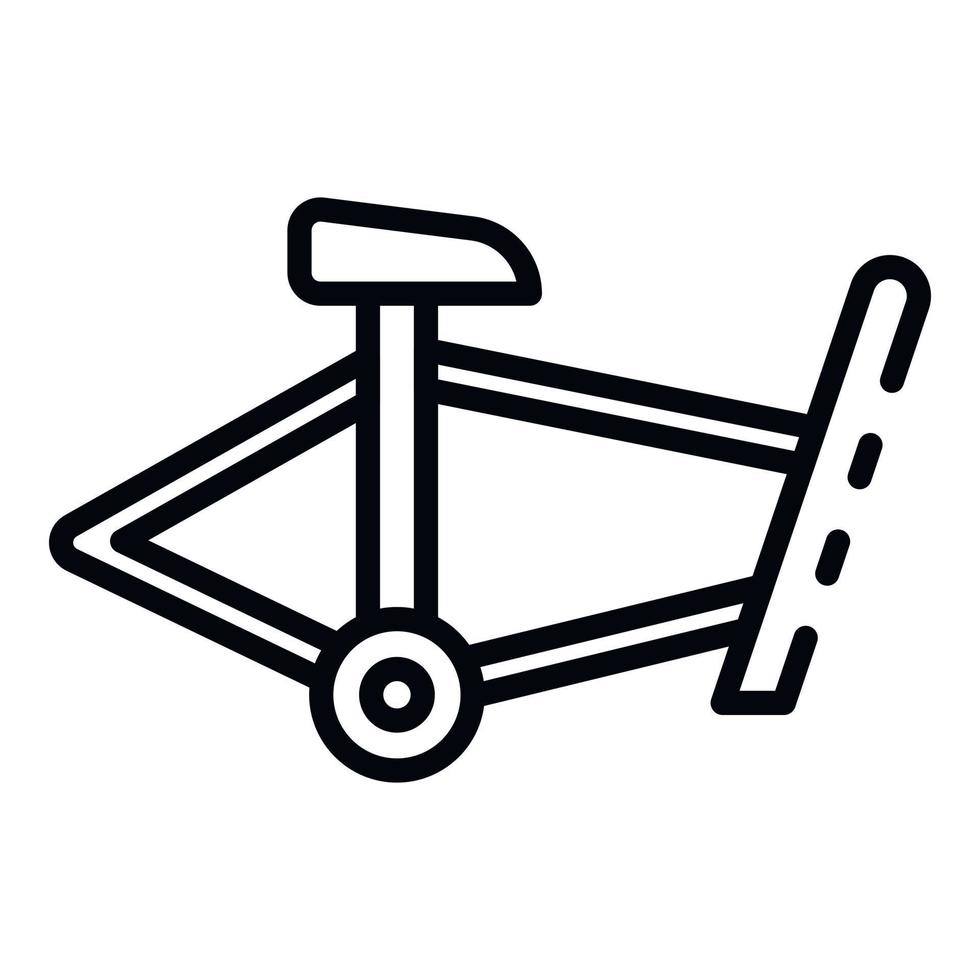 bicicletta telaio icona, schema stile vettore