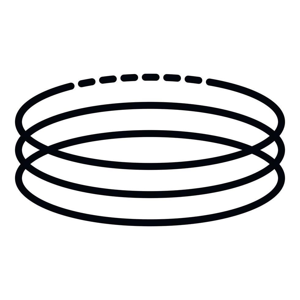 ginnastica cerchi icona, schema stile vettore