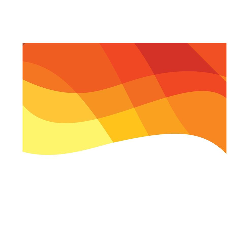 sfondo arancione dinamico onda colore vettore