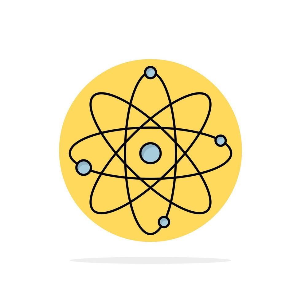 atomo nucleare molecola chimica scienza piatto colore icona vettore