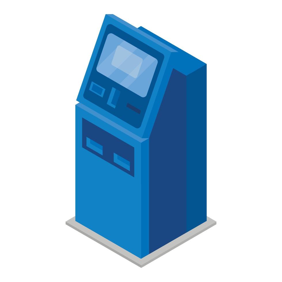 pagamento macchina icona, isometrico stile vettore