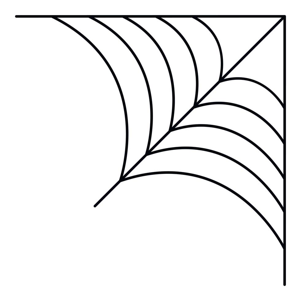 angolo ragnatela icona, schema stile vettore