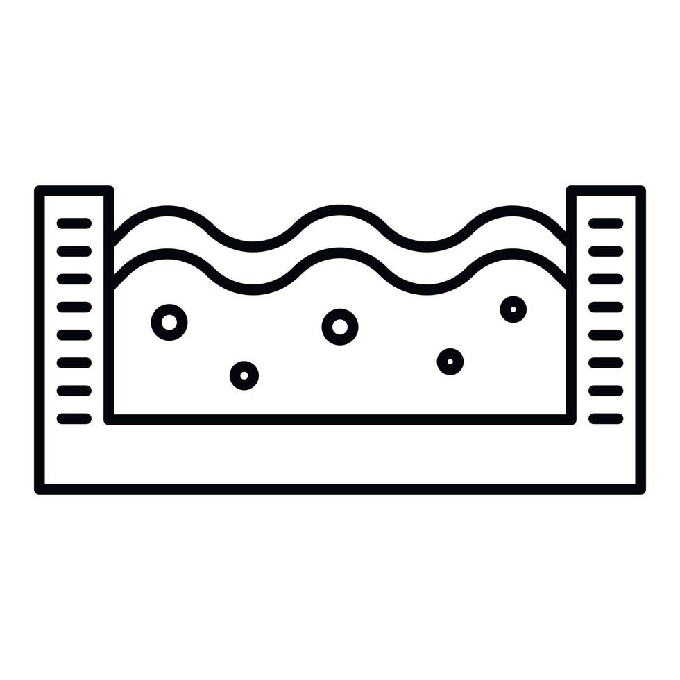 piccolo piscina icona, schema stile vettore