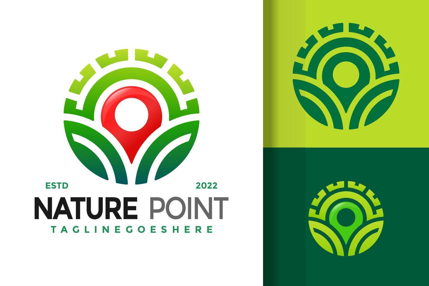 natura punto logo disegno, marca identità loghi vettore, moderno logo, logo disegni vettore illustrazione modello