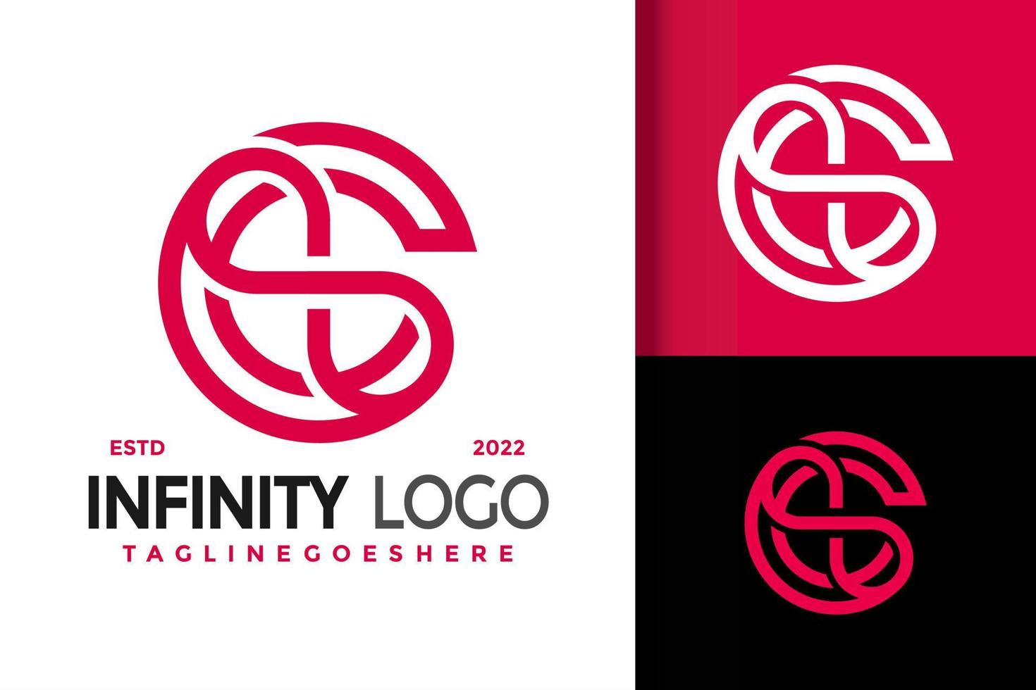 lettera c infinito logo design vettore illustrazione modello