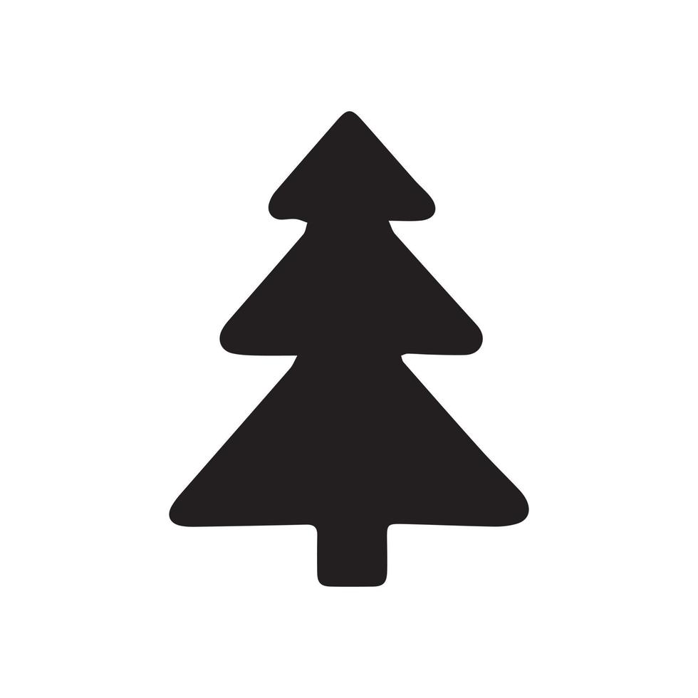 carino Natale albero. mano disegnato vettore illustrazione. inverno elementi per saluto carte, manifesti, adesivi e di stagione design.