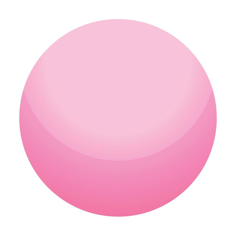 rosa caramella palla icona, isometrico stile vettore