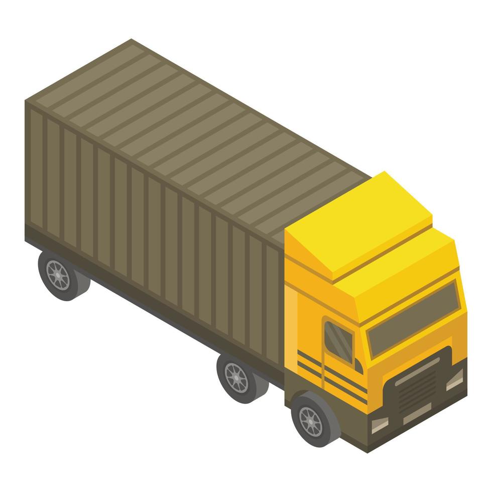 carico camion icona, isometrico stile vettore