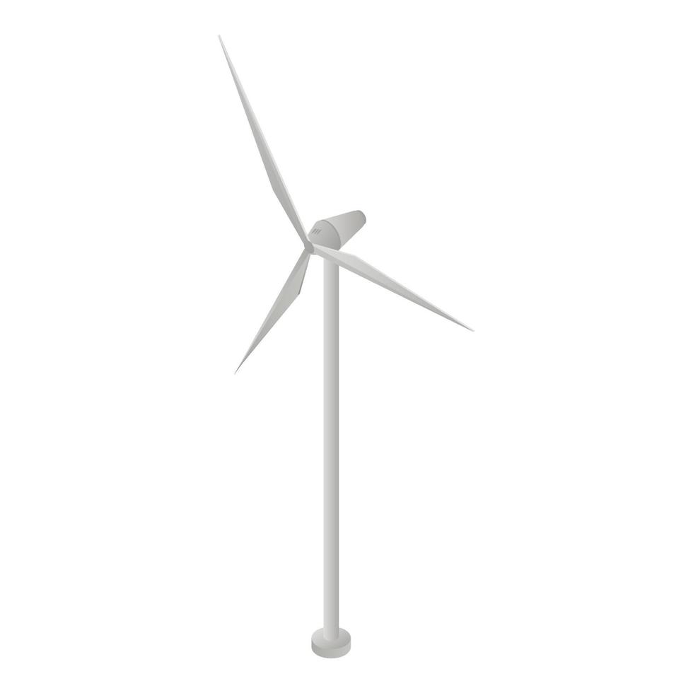 energia vento turbina icona, isometrico stile vettore