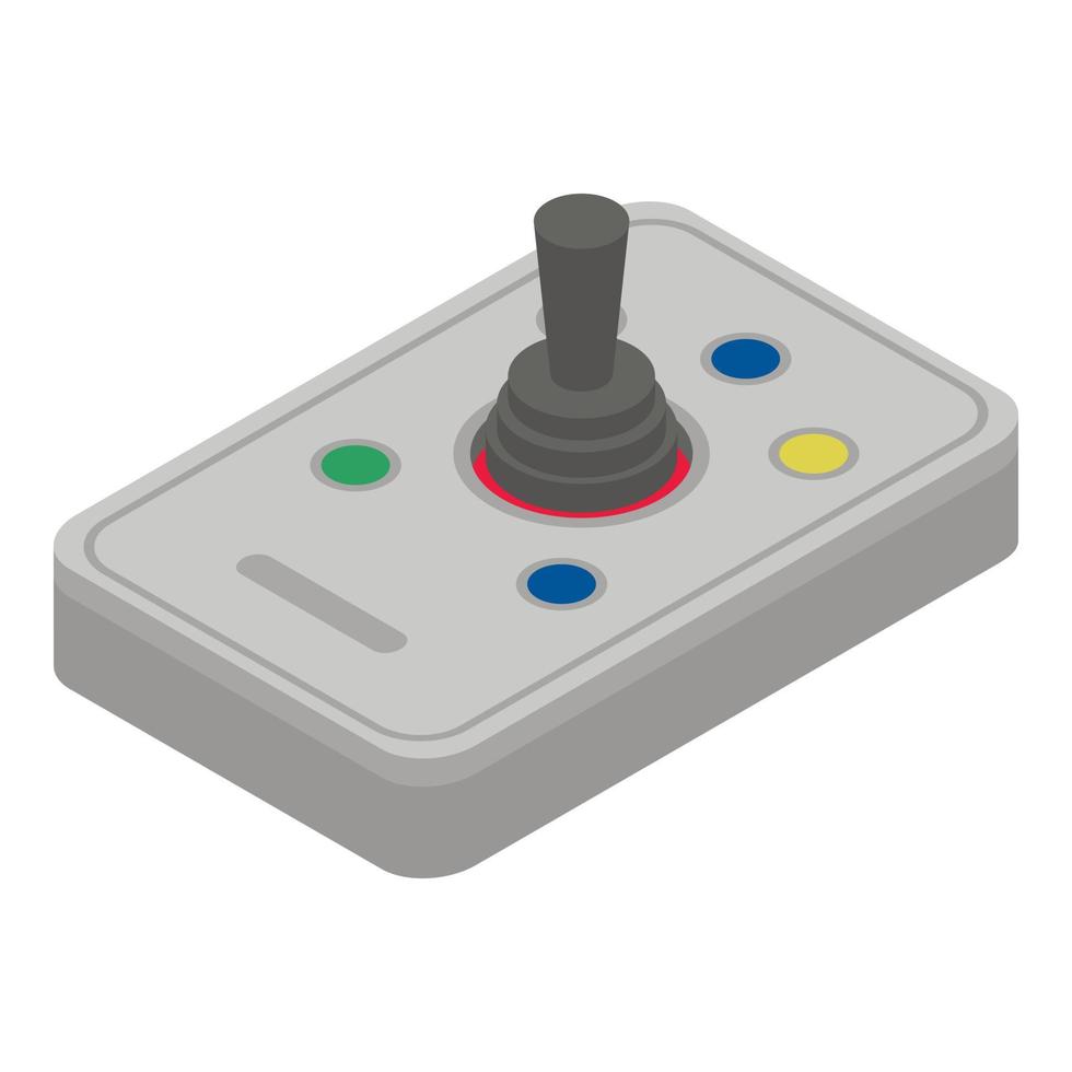 telecomando da gioco bastone icona, isometrico stile vettore