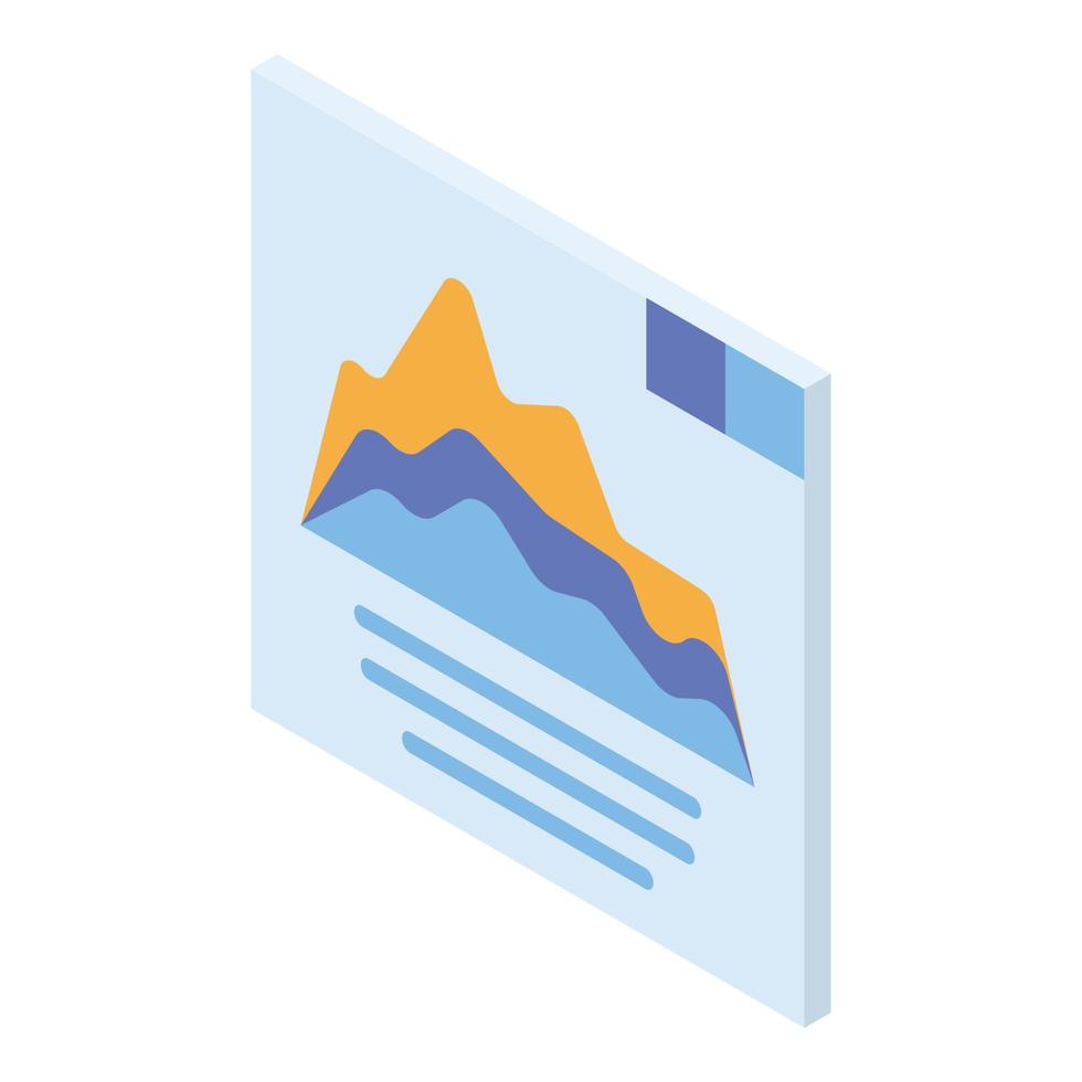 grafico pannello icona, isometrico stile vettore