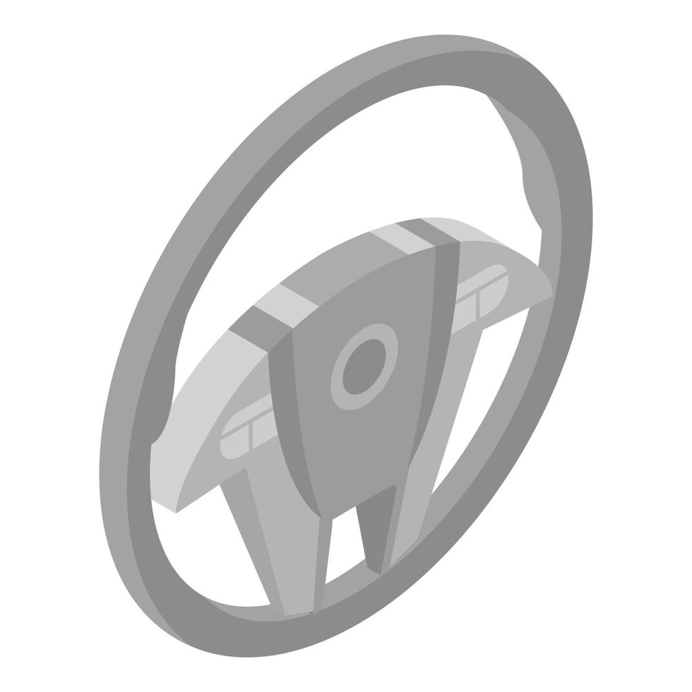 timone ruota icona, isometrico stile vettore