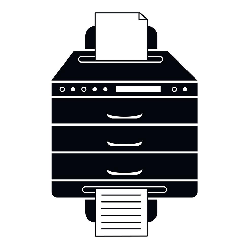 multifunzione stampante icona, semplice stile vettore