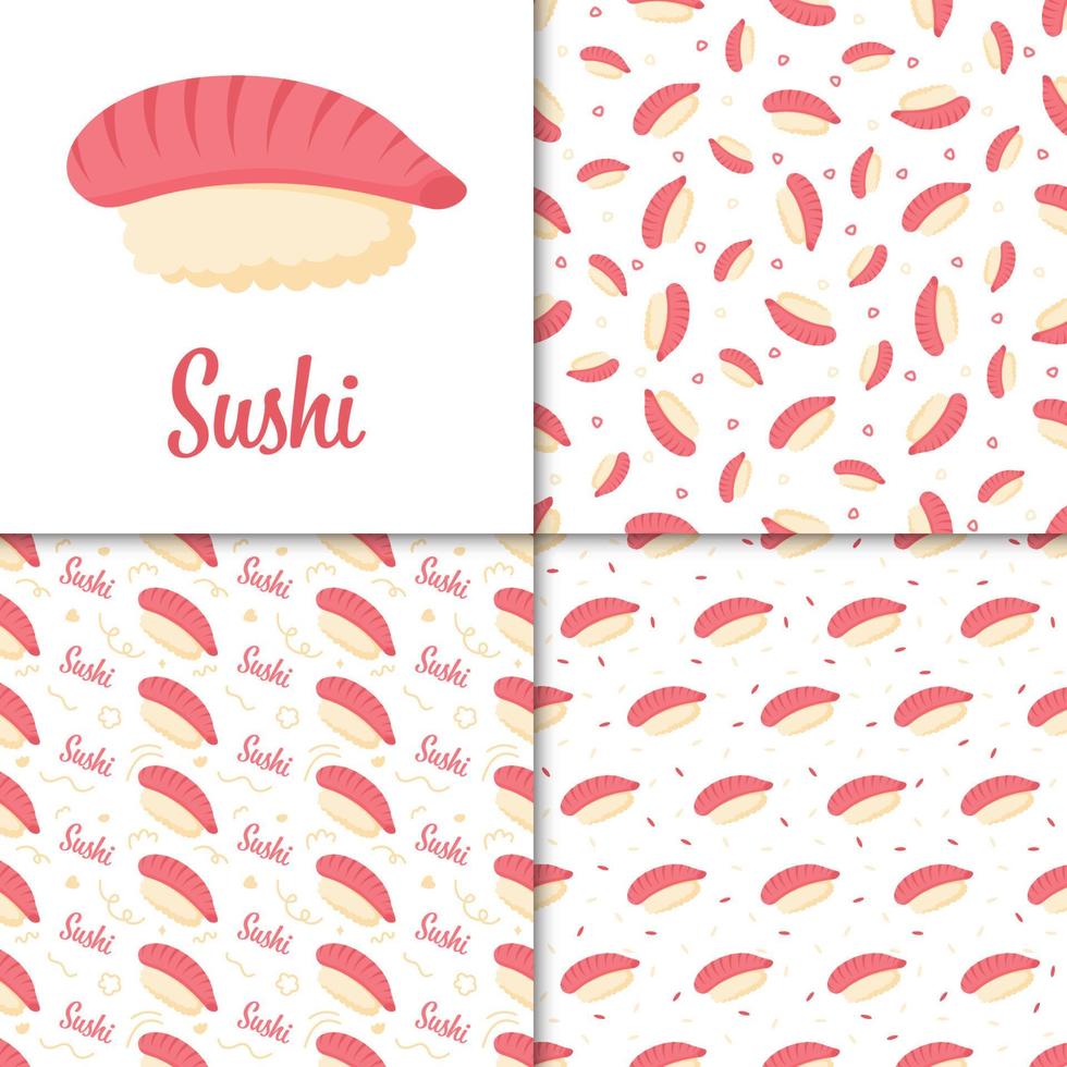 senza soluzione di continuità modello con Sushi, per decorazione vettore