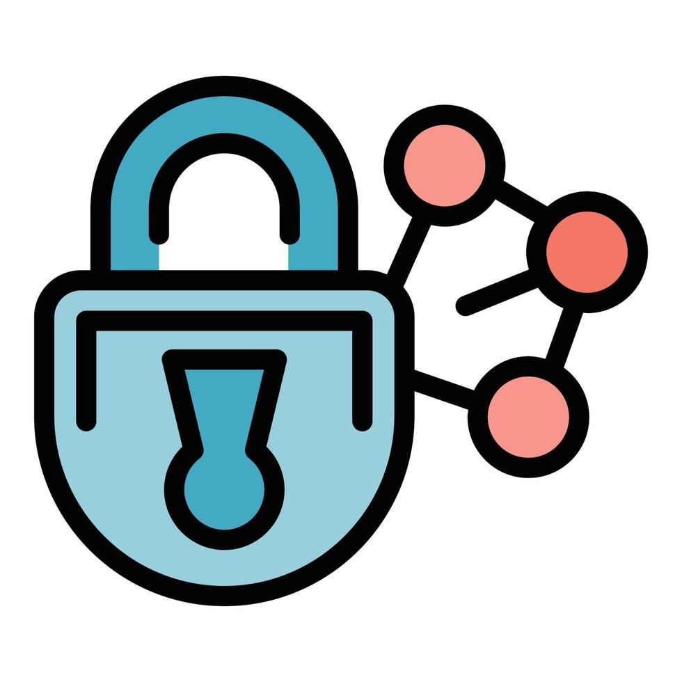 serratura parola d'ordine icona colore schema vettore