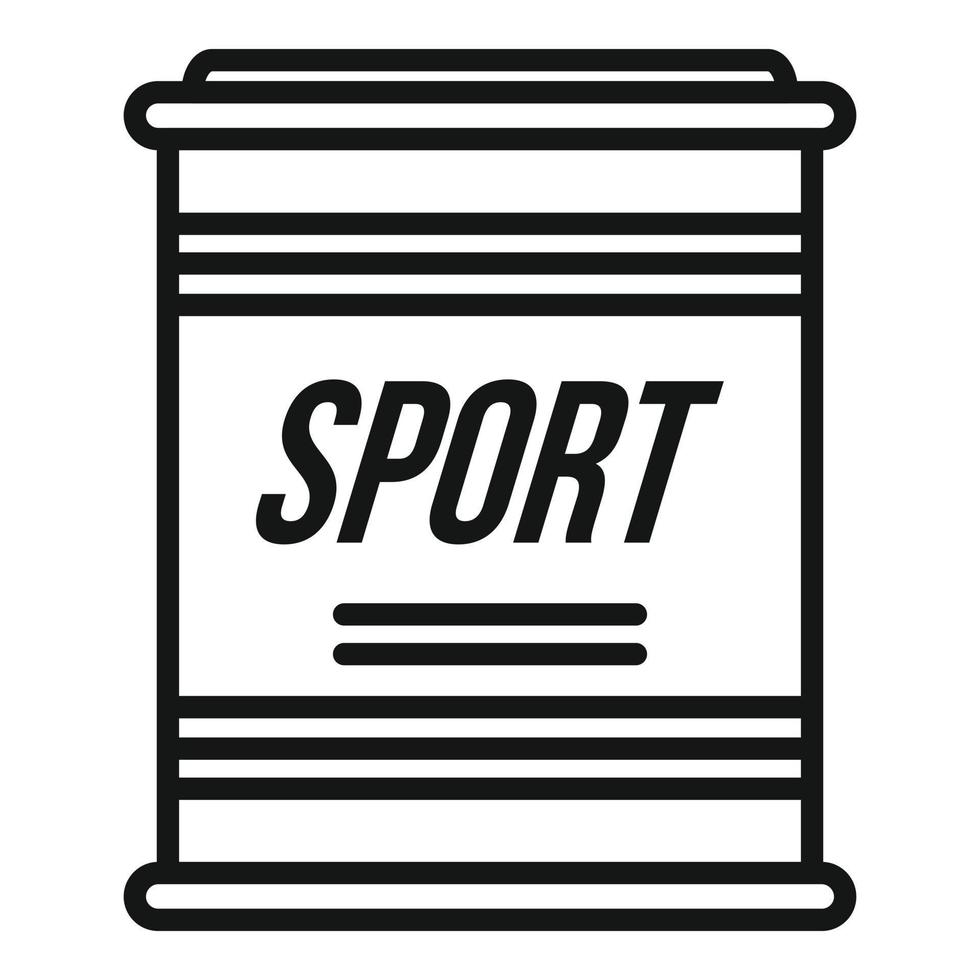 sport nutrizione icona schema vettore. siero contenitore vettore