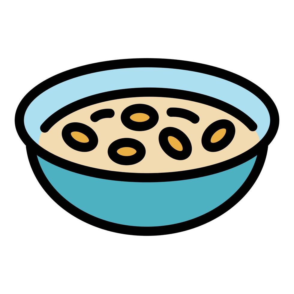 zuppa di pesce la minestra icona colore schema vettore