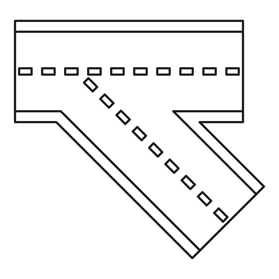 girare strada icona , schema stile vettore