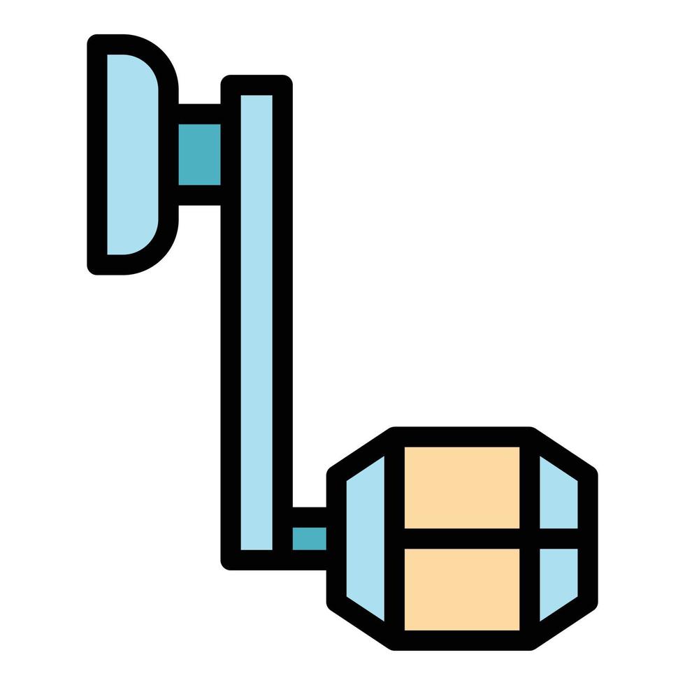 bicicletta riparazione pedale icona colore schema vettore