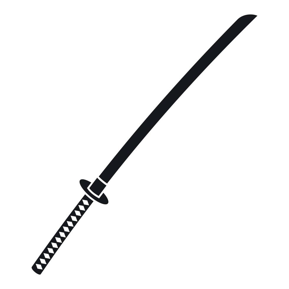 giapponese katana icona, semplice stile vettore