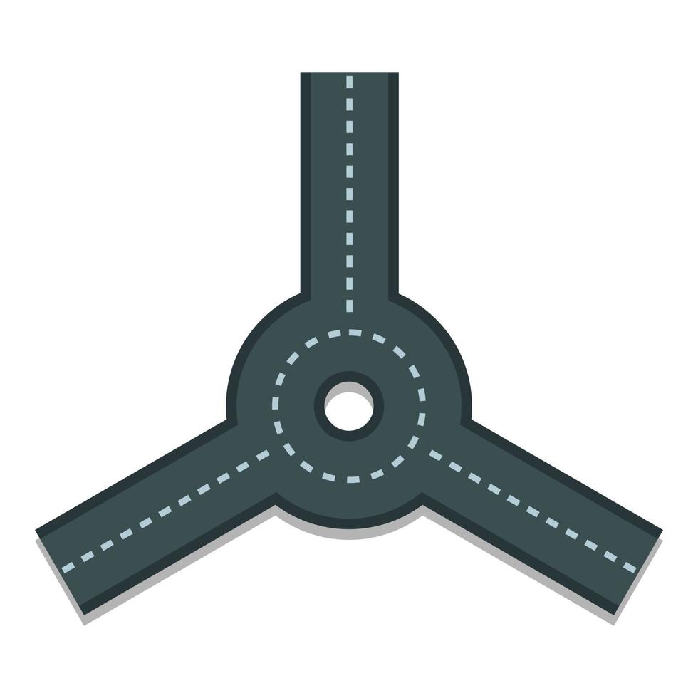 rotatoria icona, piatto stile vettore