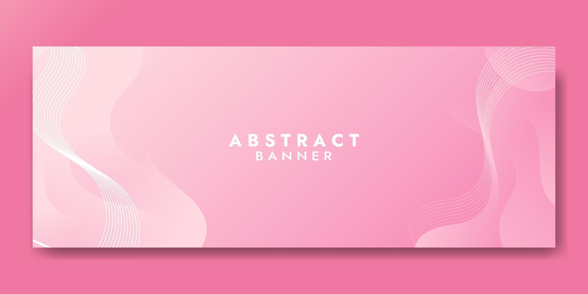 modello di banner astratto onda fluida rosa vettore