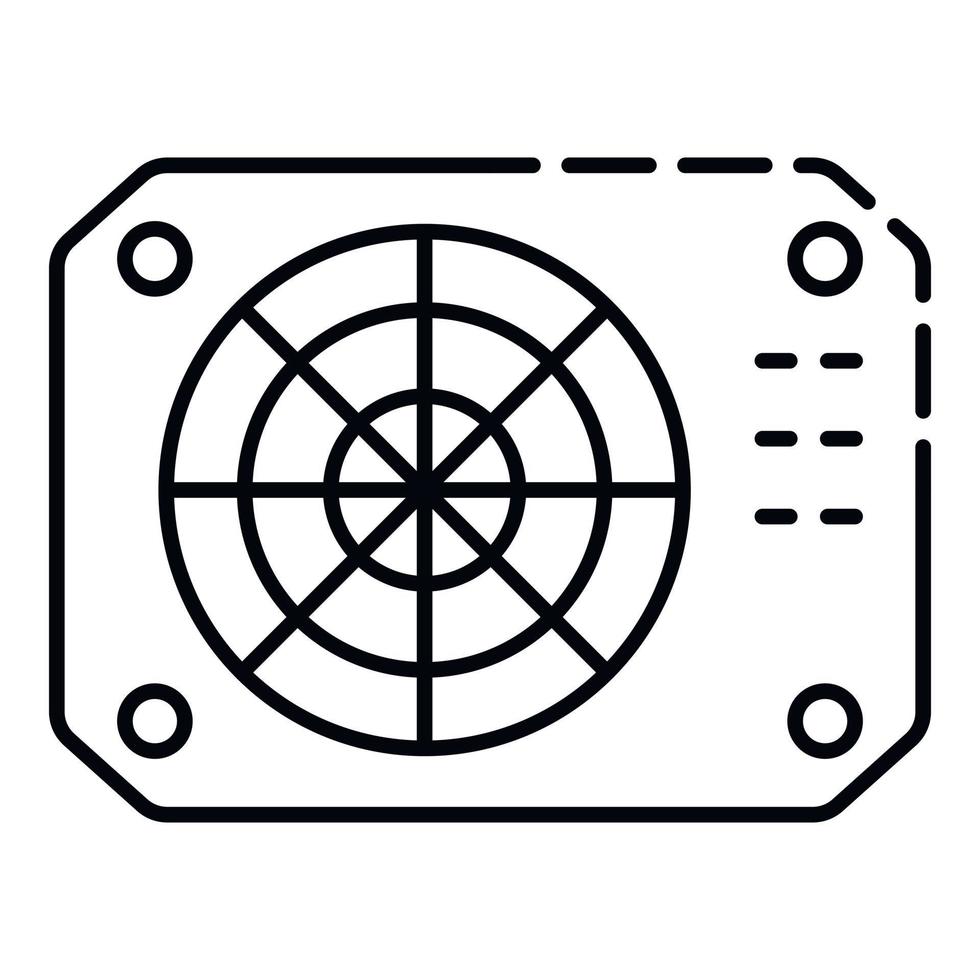 condizionatore scatola icona, schema stile vettore