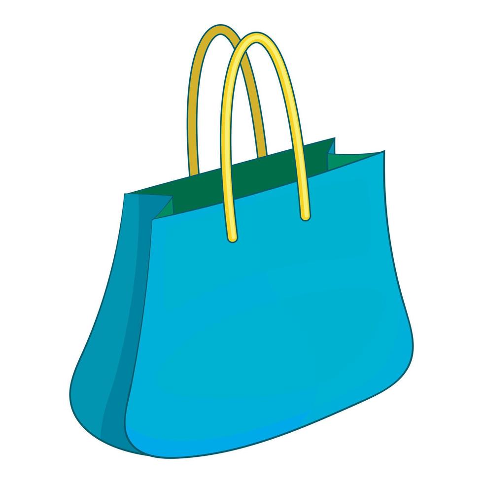 shopping Borsa icona, cartone animato stile vettore