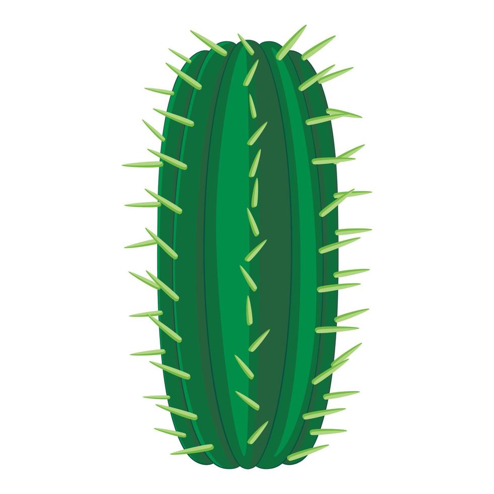spinoso cactus icona, cartone animato stile vettore